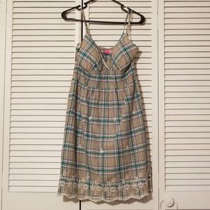 She's Cool Plaid Sun Dress